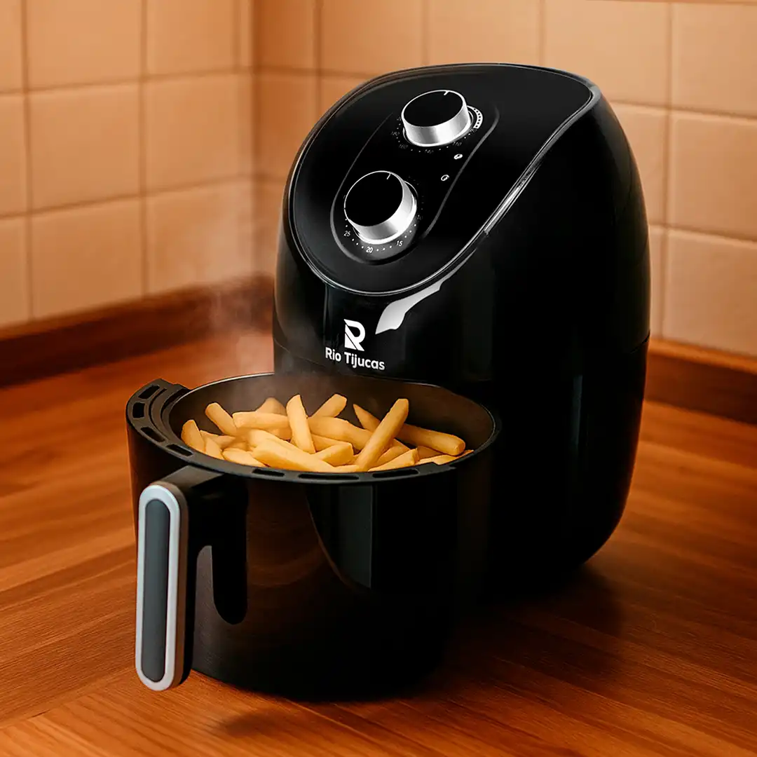 AIR FRYER 3L 220V-1200W PRETA CESTO ANTIADERENTE E PRÁTICA MODERNA SAUDÁVEL