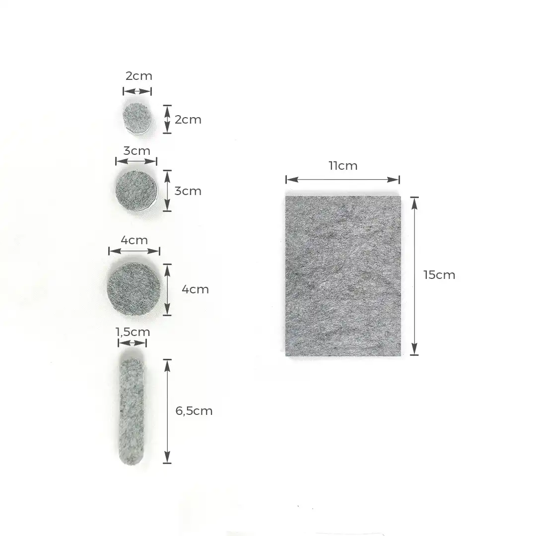 KIT FELTROS ADESIVOS 33 PEÇAS
