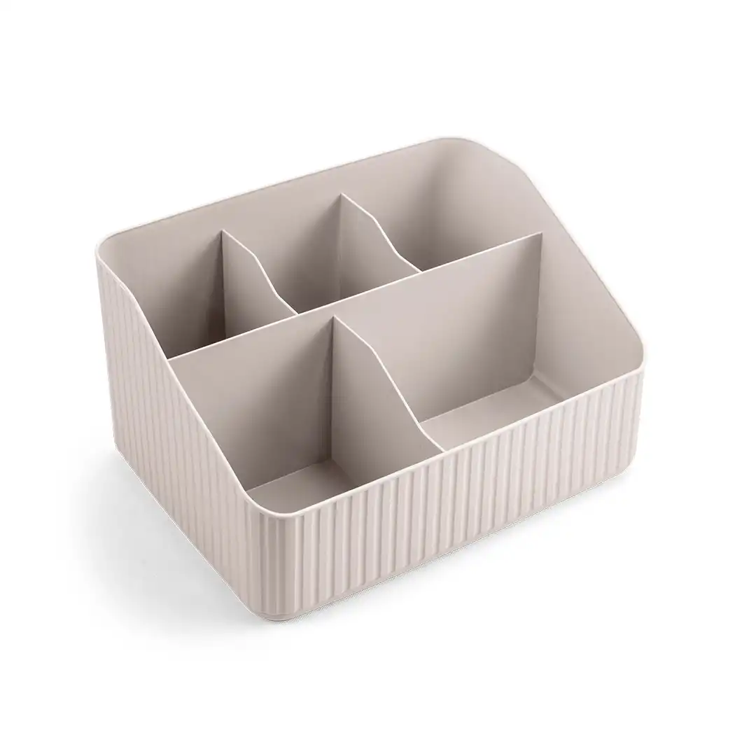 ORGANIZADOR MULTIUSO COM 5 DIVISÓRIAS EM POLIPROPENO CINZA CLARO 21CM