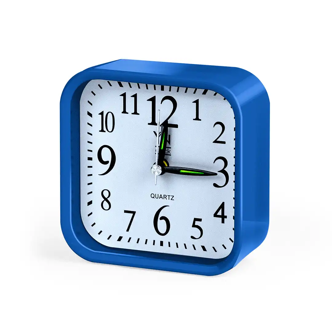 RELÓGIO DESPERTADOR QUADRADO 10x10x4CM - UNIDADES SORTIDAS