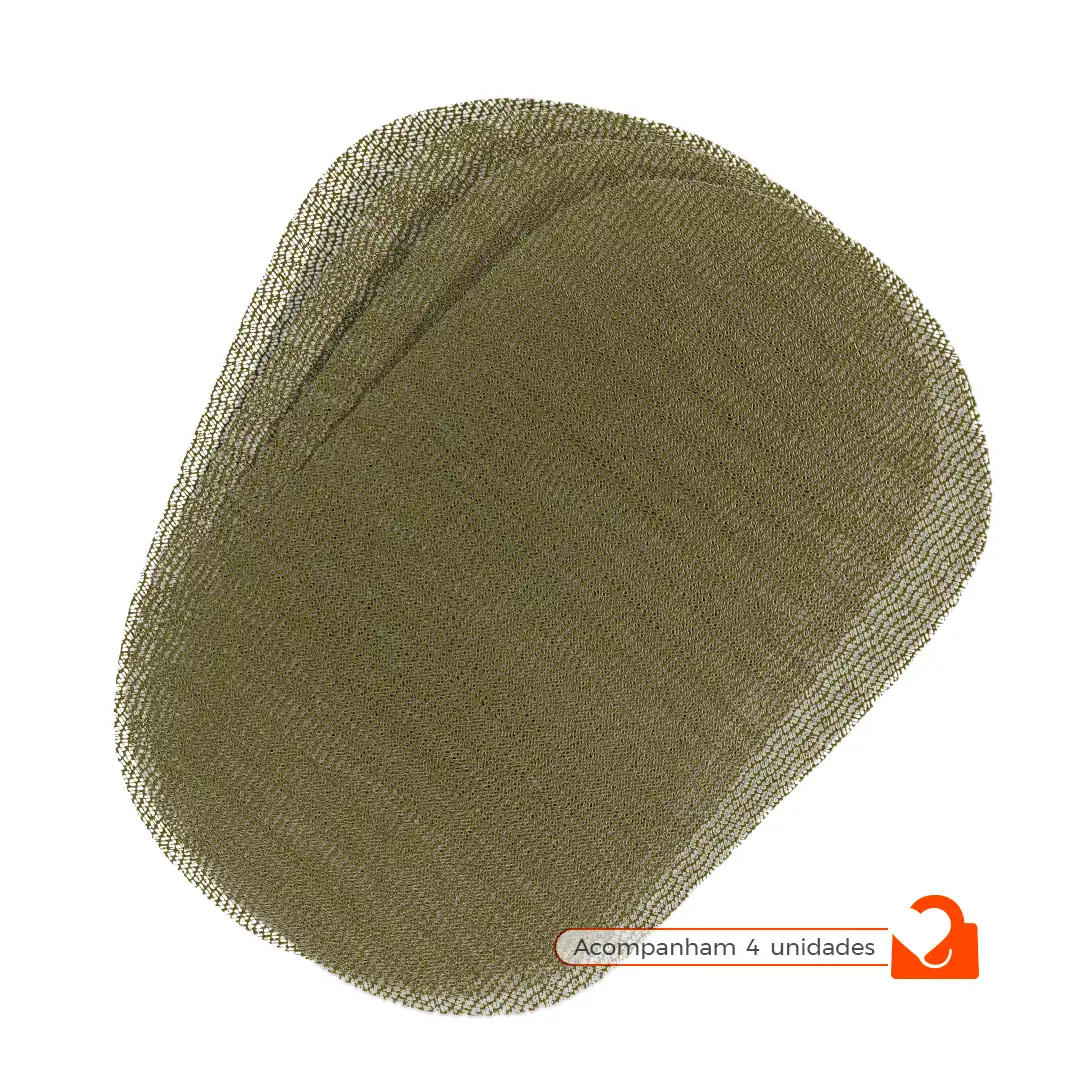 JOGO DE LUGAR AMERICANO OVAL MARROM – 4 UNIDADES PARA MESA