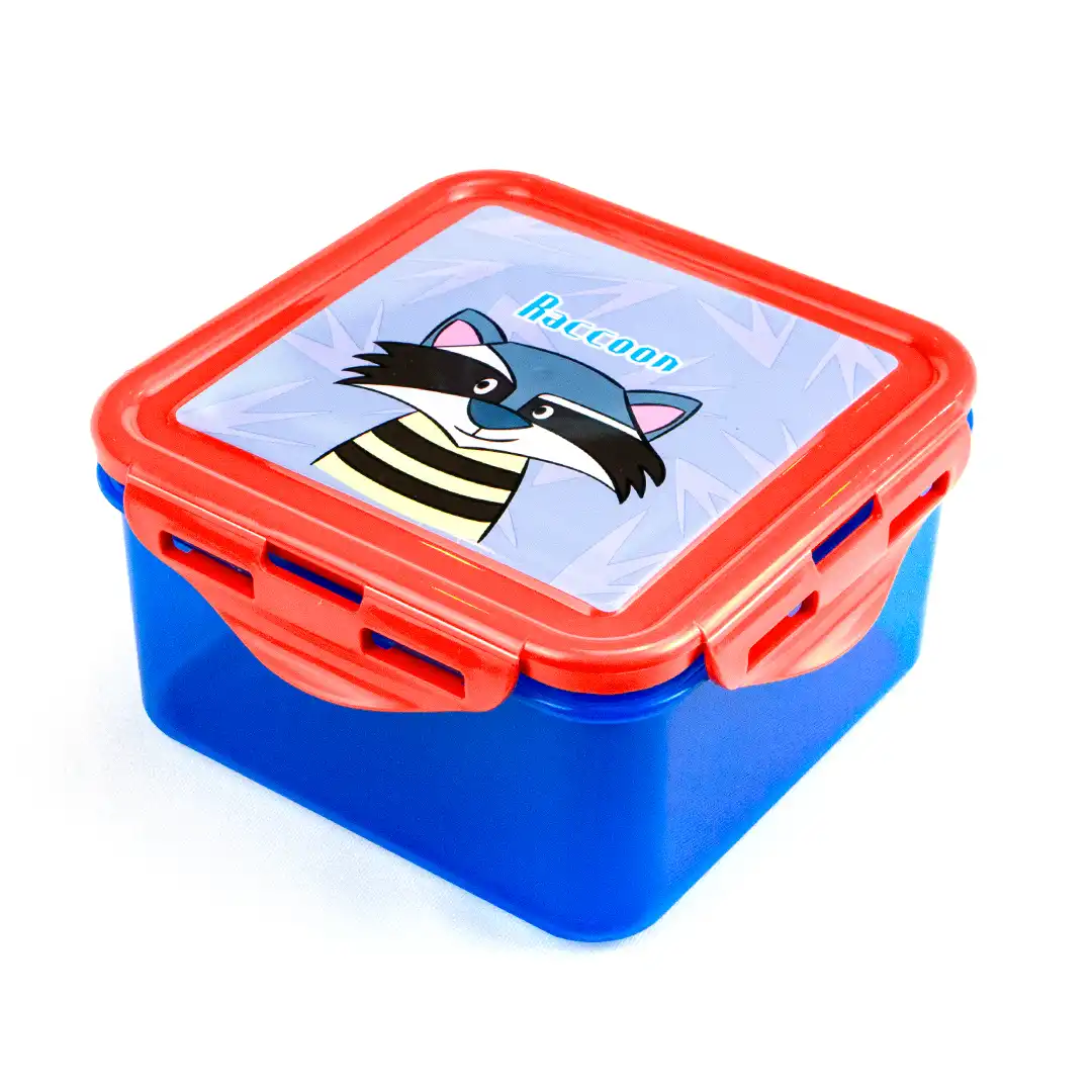 POTE LANCHERINHA INFANTIL QUADRADO COM TRAVA – 5 CORES SORTIDAS