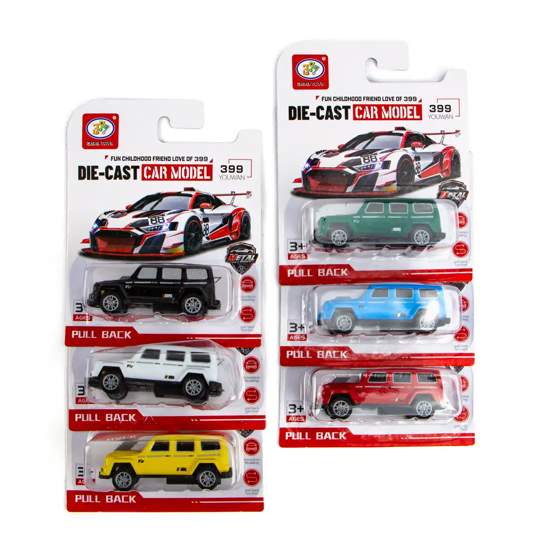 CARRO DE BRINQUEDO DIE-CAST PULL BACK - SORTIDOS