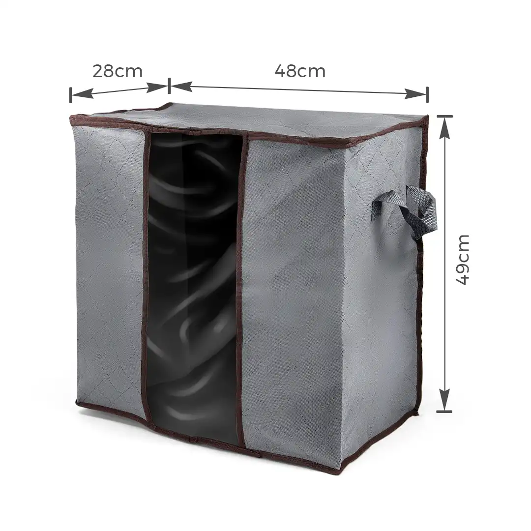 ORGANIZADOR DE ROUPAS E COBERTORES DOBRÁVEL COM VISOR – 48x49x28CM