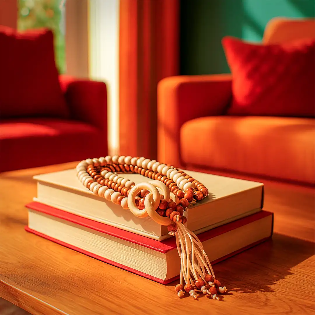 COLAR DE MESA DECORATIVO EM MADEIRA 65CM