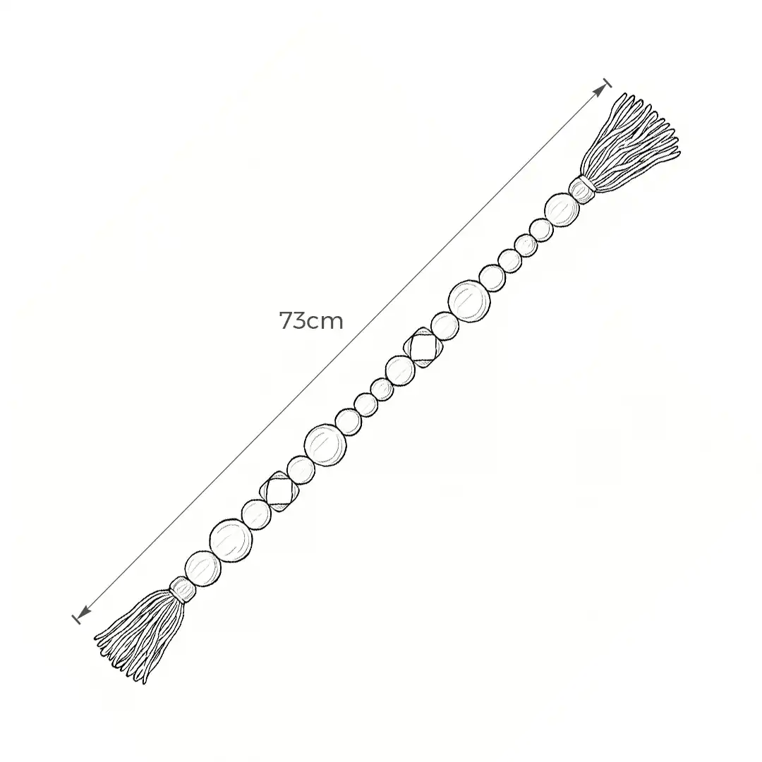 COLAR DE MESA DECORATIVO EM MADEIRA 73CM