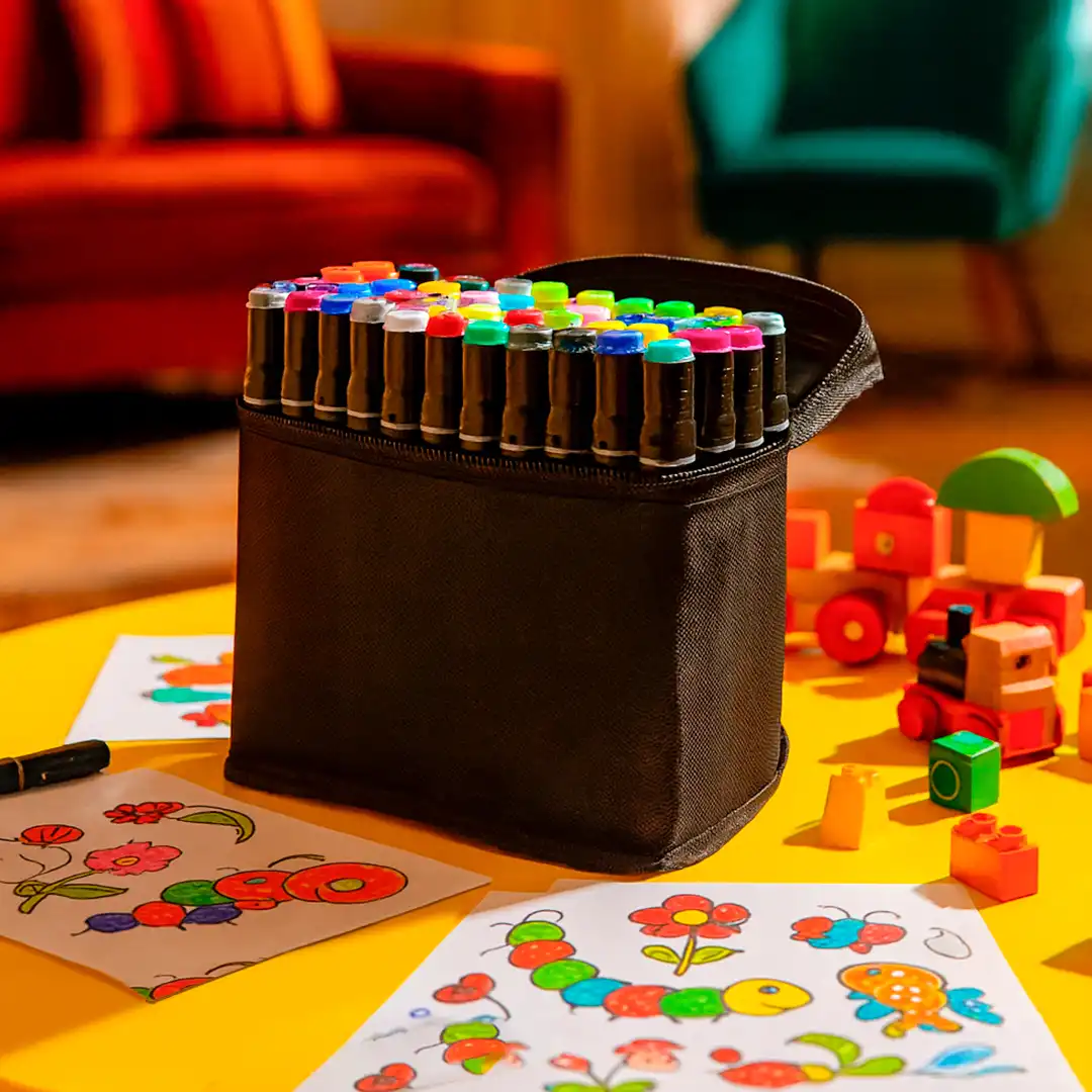 KIT DE CANETINHAS ARTÍSTICAS DUPLA PONTA 48 CORES BOBBIE GOODS