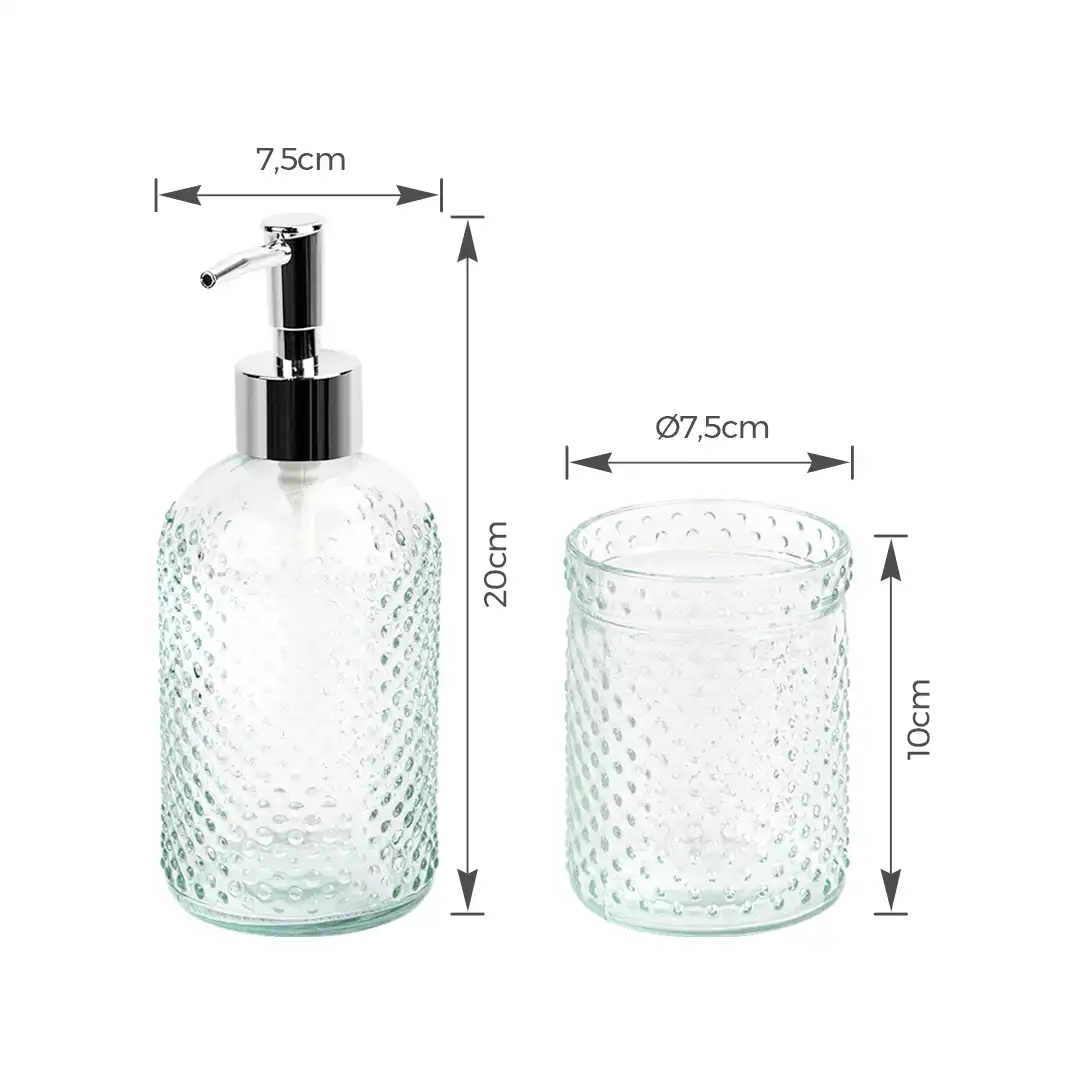 KIT LAVABO BANHEIRO VIDRO – 2 PEÇAS