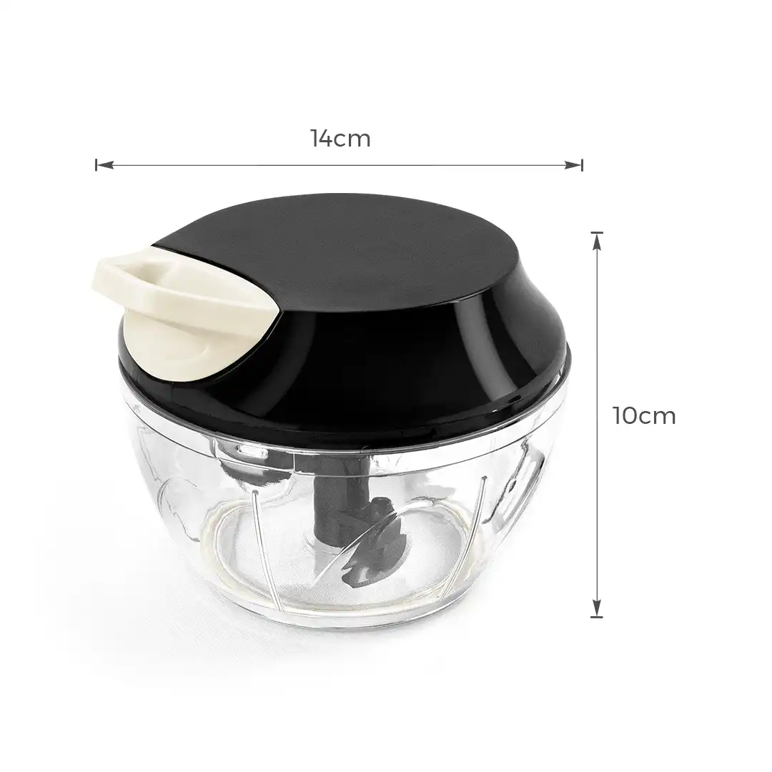 PROCESSADOR MANUAL DE ALIMENTOS MULTIFUNCIONAL PRETO 14CM