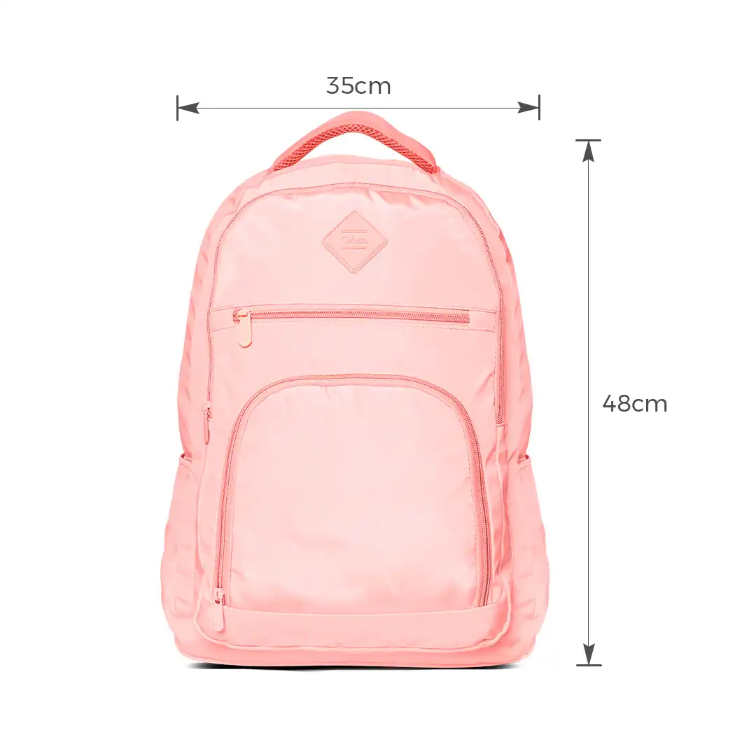 MOCHILA DE TECIDO COM 2 BOLSOS 48X35CM BEGE