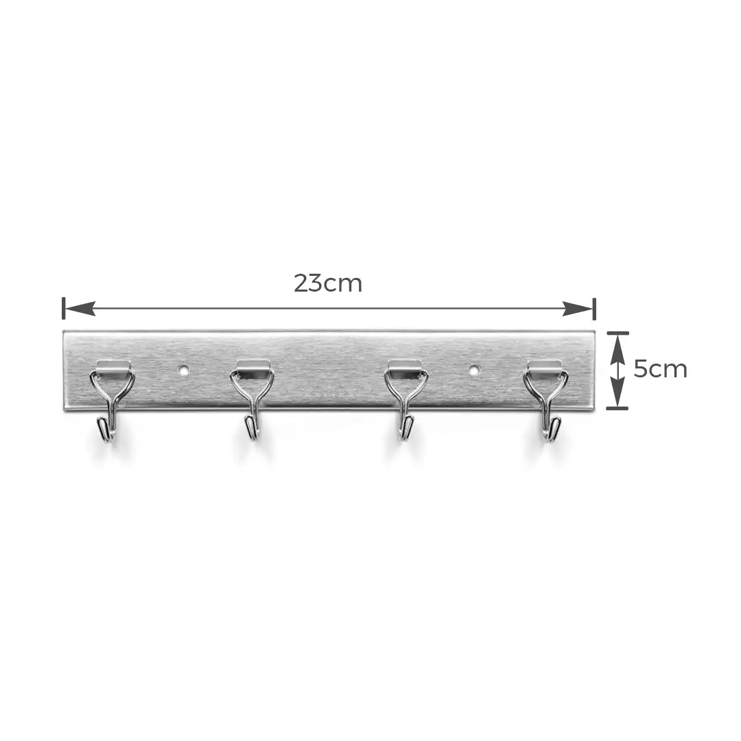 GANCHO METÁLICO DE PAREDE 4 SUPORTES – 23CM