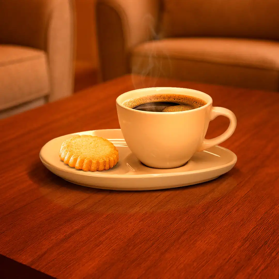 CONJUNTO COM 2 XÍCARAS DE CERÂMICA COM 2 PRATOS – BRANCO BRILHANTE