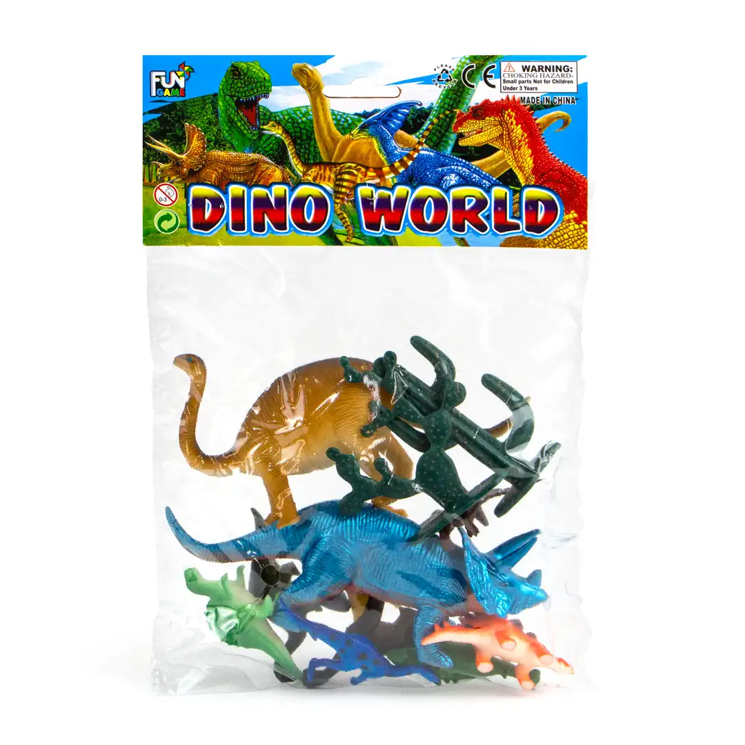 KIT DINOSSAUROS COLORIDOS COM CENÁRIO – DINO WORLD