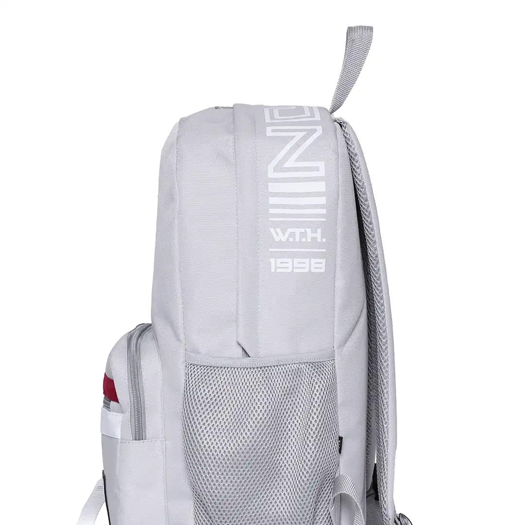 MOCHILA DE TECIDO COM 3 BOLSOS 46X36CM CINZA