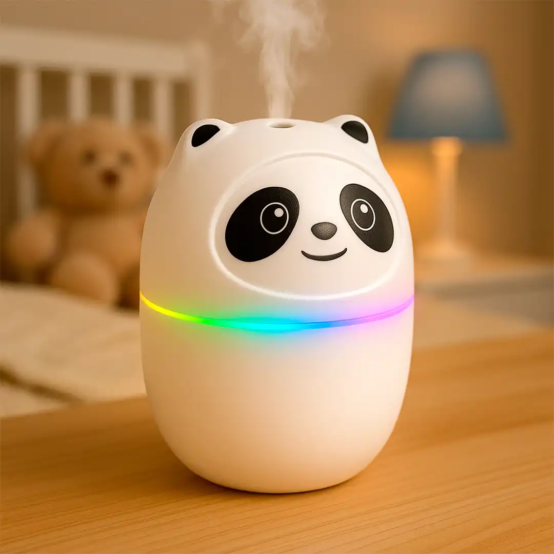 UMIDIFICADOR DE AR PANDA COM LUZ NOTURNA LED – SORTIDOS