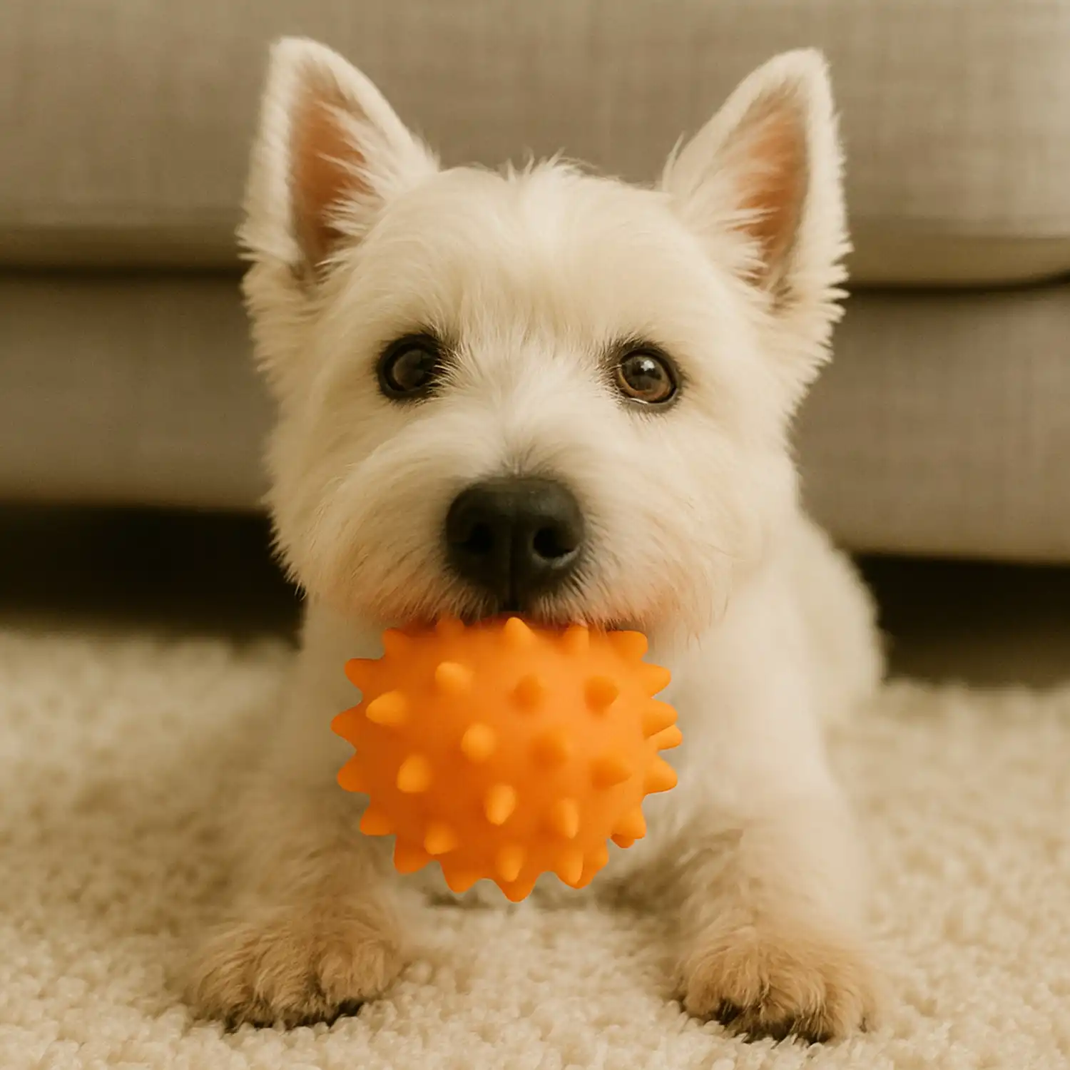 BRINQUEDO MORDEDOR PET BOLA DE ESPINHOS