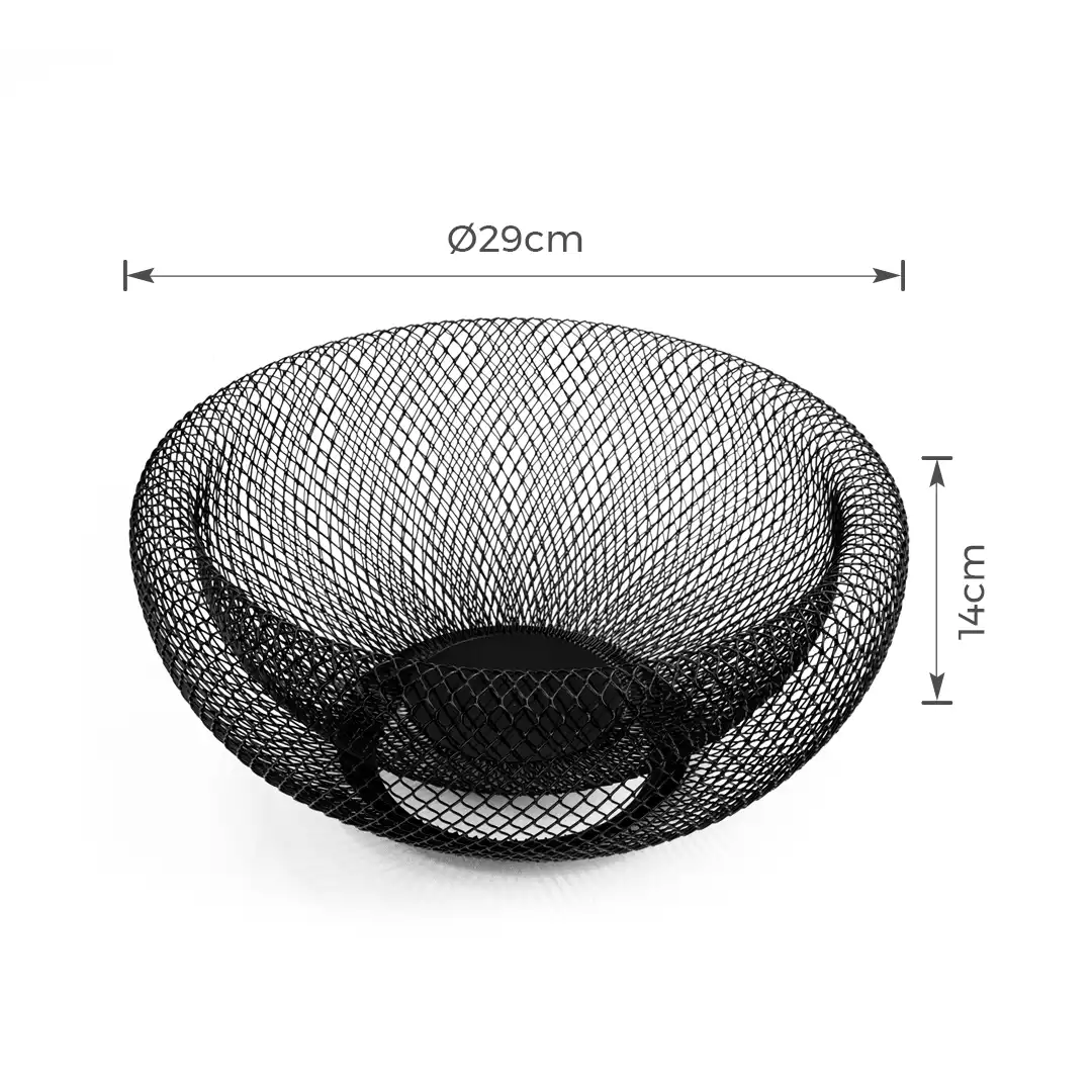 CENTRO DE MESA DECORATIVO EM AÇO ARAMADO PRETO 29CM