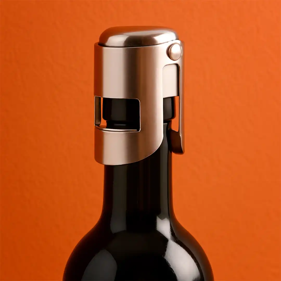 TAMPA PARA GARRAFA EM AÇO INOX E SILICONE