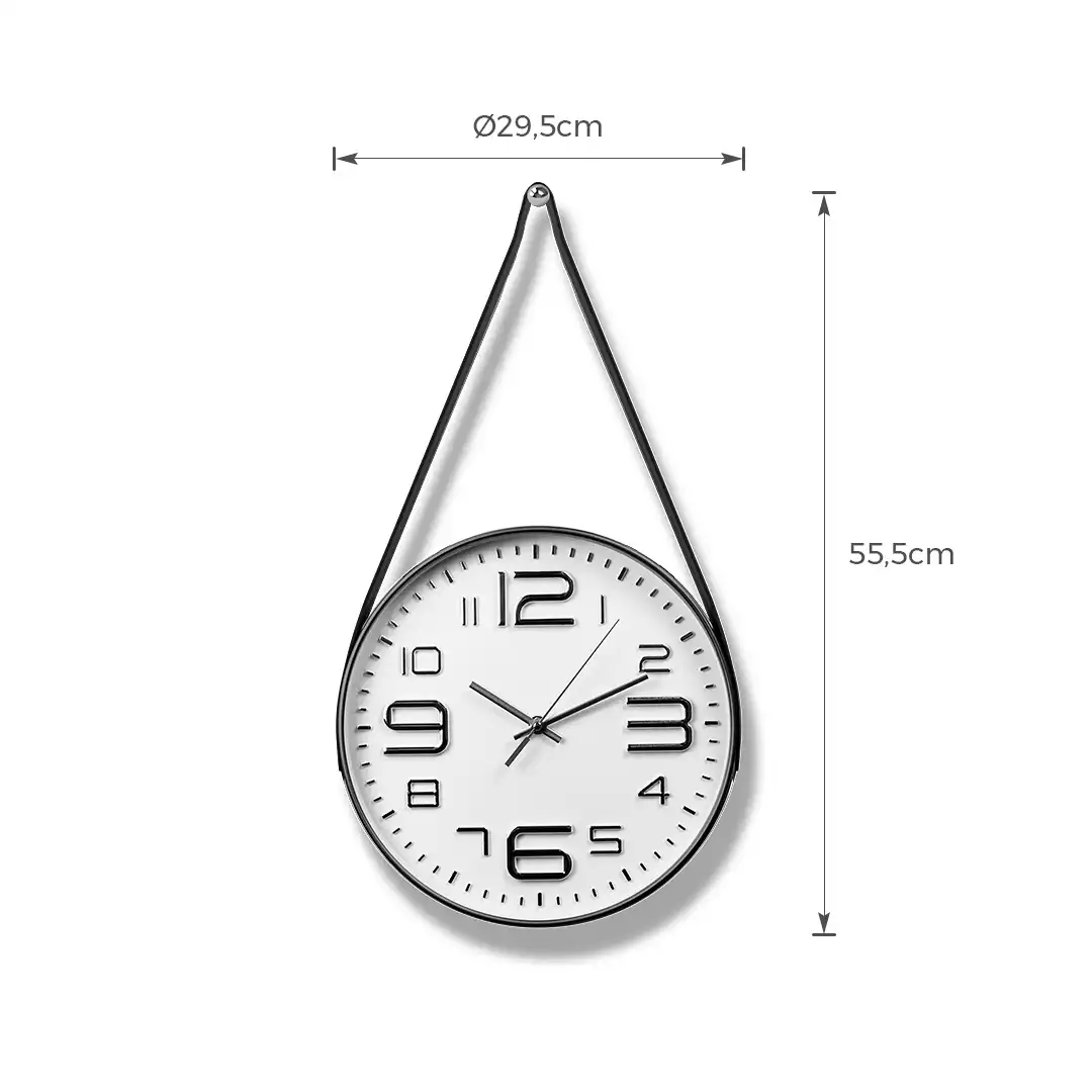 RELÓGIO DE PAREDE REDONDO COM ALÇA PRETO 