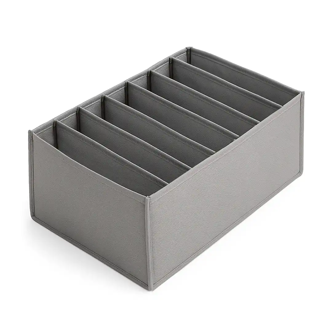 ORGANIZADOR MULTIUSO COM 7 DIVISÓRIAS DOBRÁVEL EM TNT – CINZA