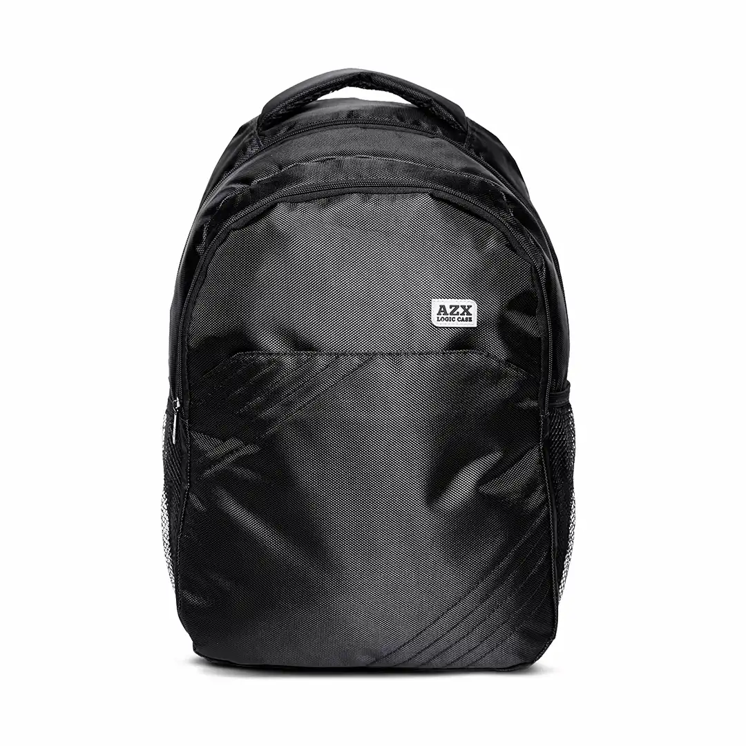 MOCHILA ESCOLAR SIMPLES EM POLIÉSTER PRETA 2 BOLSOS 47CM X 35CM