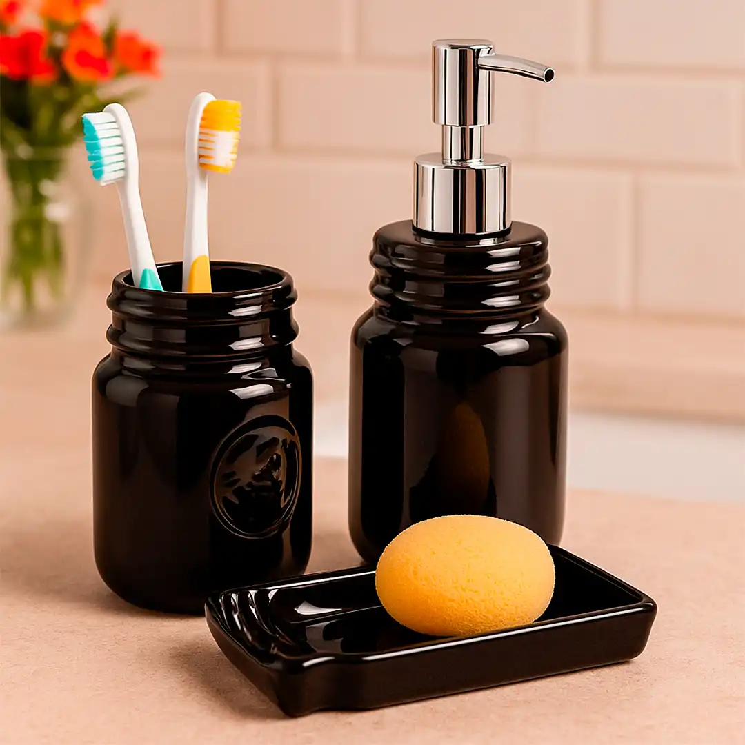 KIT LAVABO BANHEIRO PORCELANA – 3 PEÇAS