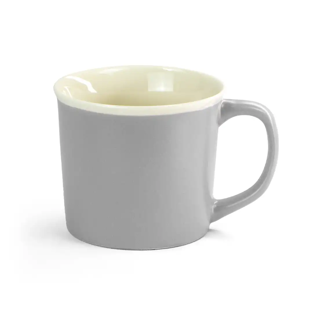 CANECA DE PORCELANA CINZA 340ML