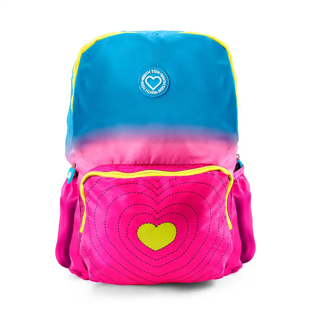 MOCHILA UNISEX ADULTO/INFANTIL 2 DIVISÕES 43X34CM ROSA