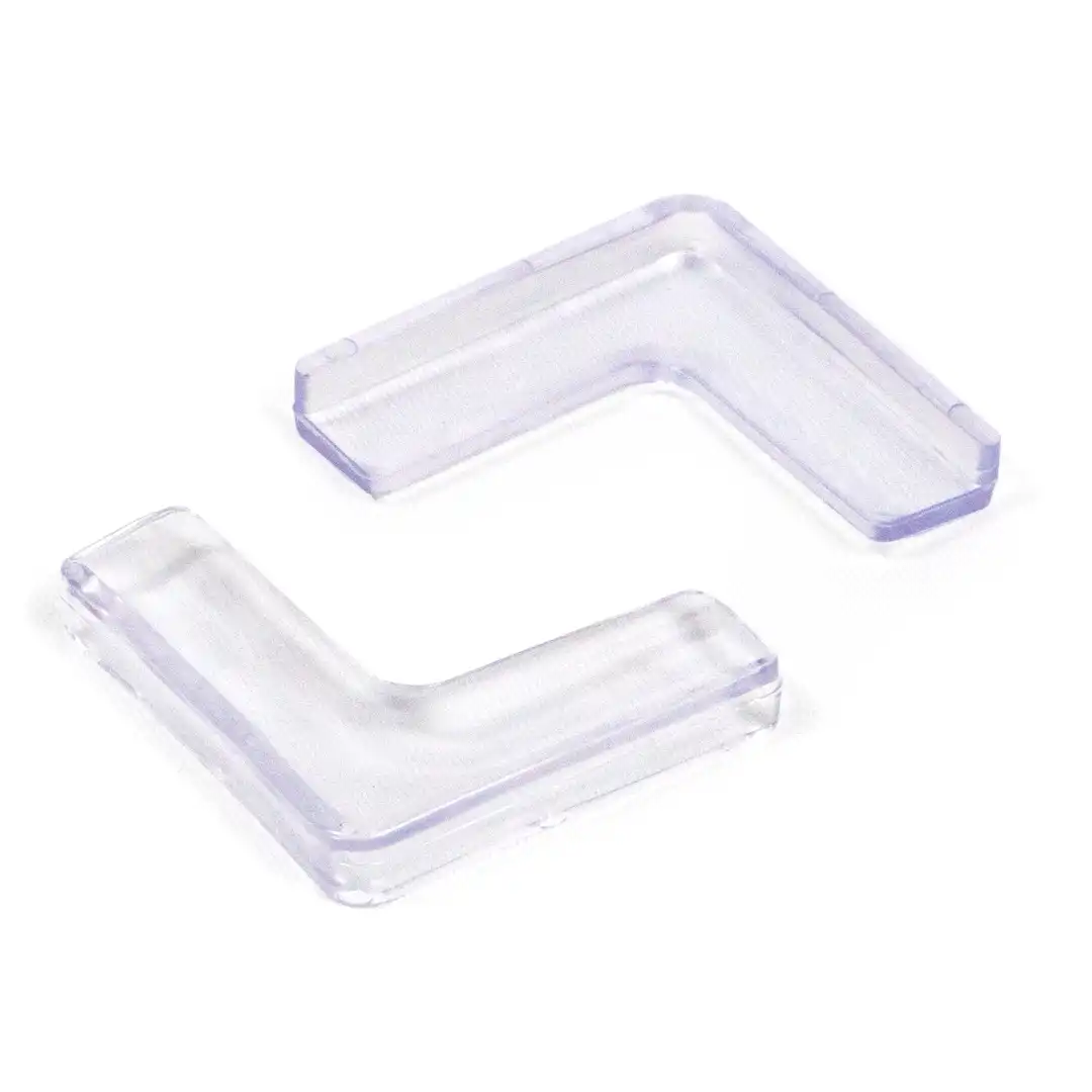 KIT 4 PROTETORES DE CANTO EM SILICONE TRANSPARENTE COM ADESIVO