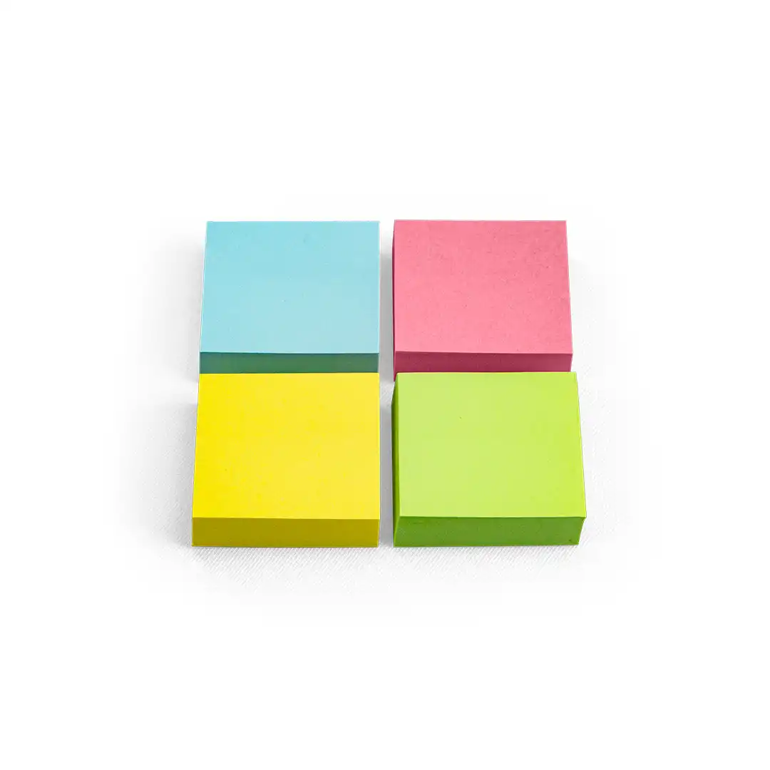KIT POST-ITS AUTOADESIVOS COLORIDOS 3,5 x 3,5 CM – 4 CORES