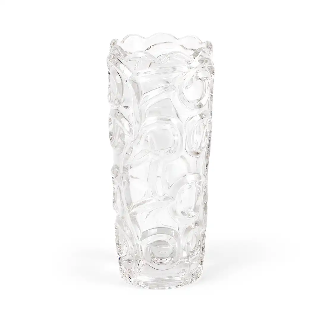 VASO DE VIDRO DECORATIVO COM TEXTURA DE GALHOS – 19,5CM ALTURA