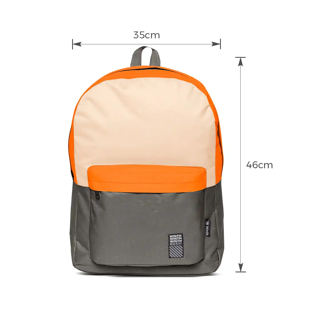 MOCHILA ADULTO/JUVENIL UNISEX 2 DIVISÕES 46X35CM CINZA