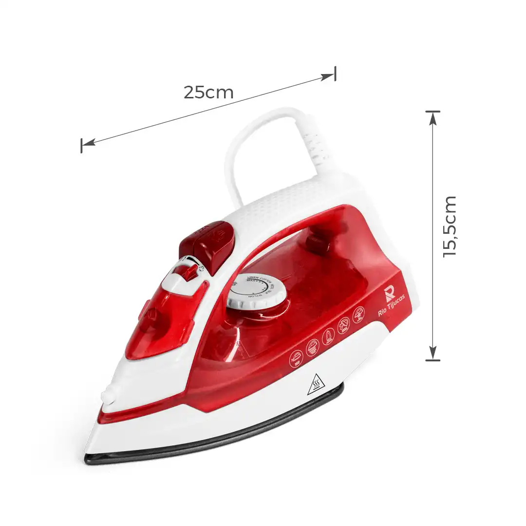 FERRO DE PASSAR ROUPA A VAPOR VERMELHO 220V