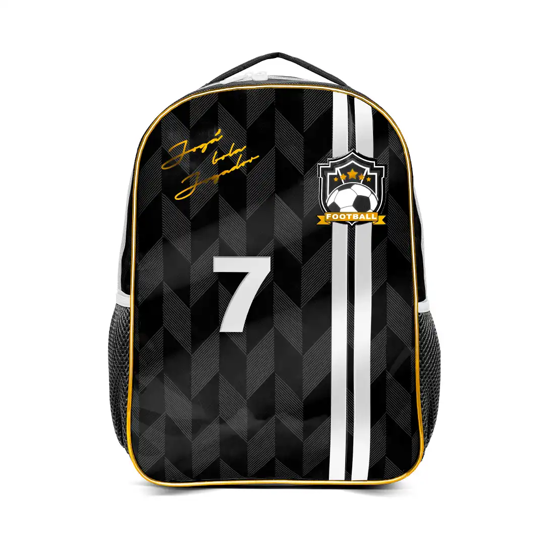 MOCHILA INFANTIL FUTEBOL 1 DIVISÃO 46X36CM PRETO