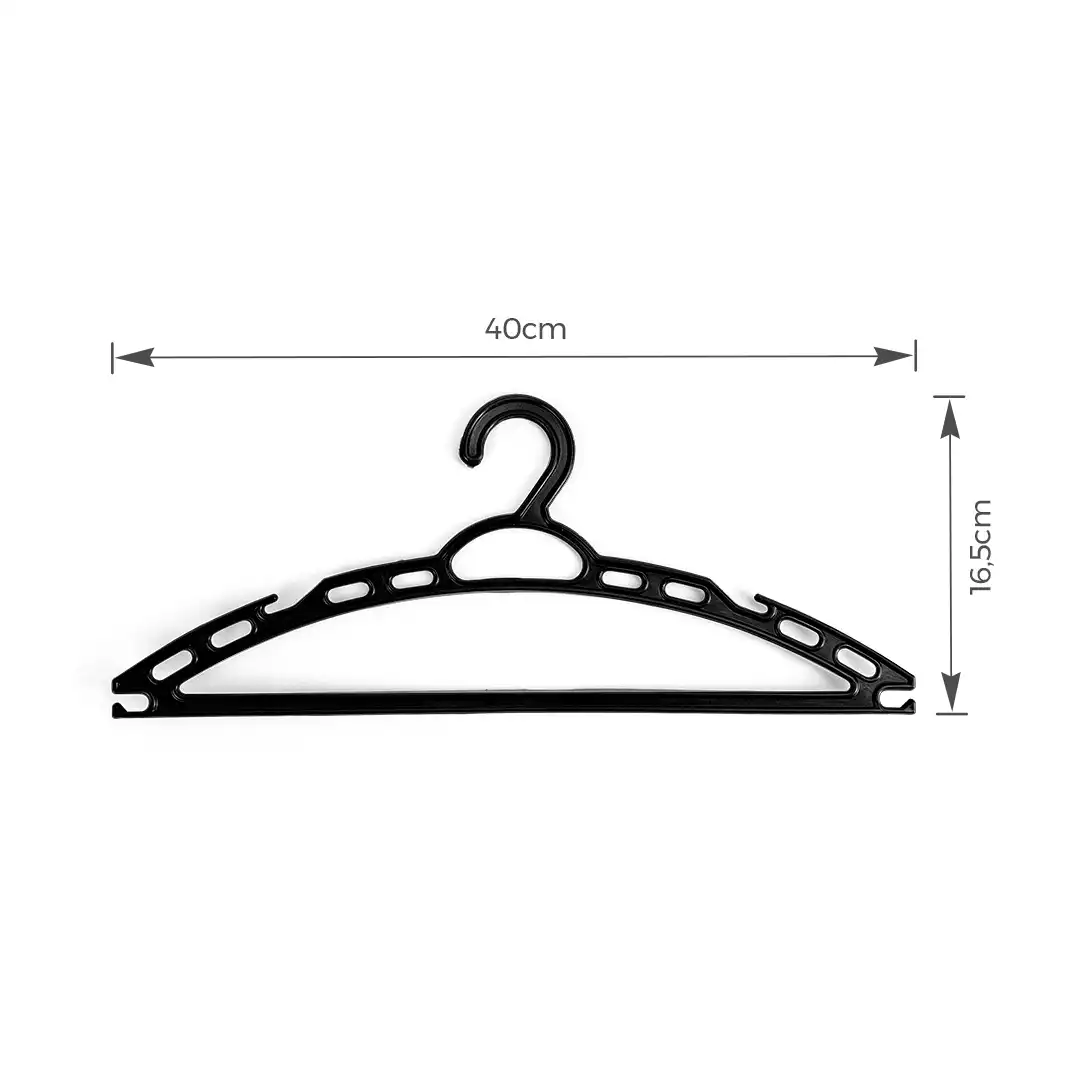 KIT 5 CABIDES PLÁSTICOS PRETOS ANTIDERRAPANTES