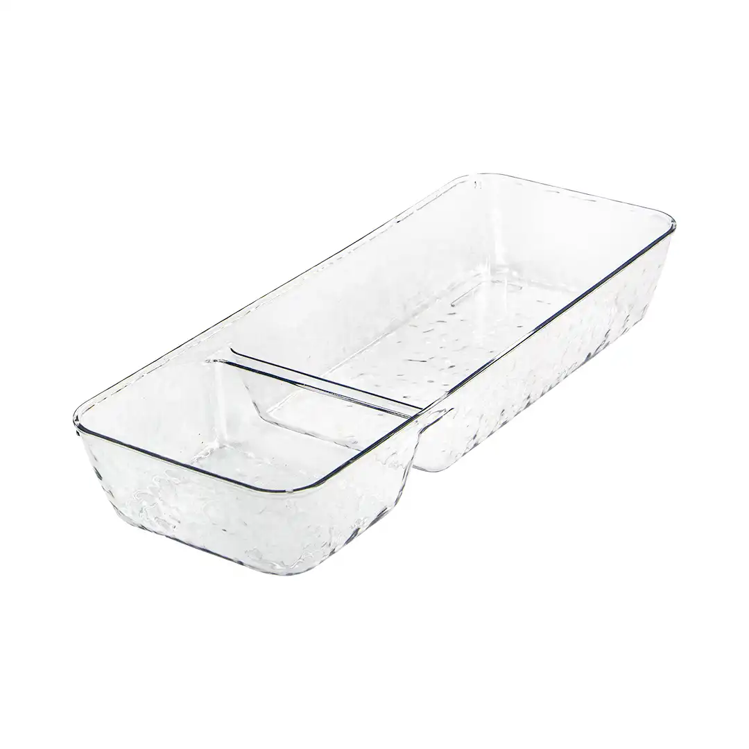 ORGANIZADOR RETANGULAR MULTIUSO PLÁSTICO TRANSPARENTE 31,5CM