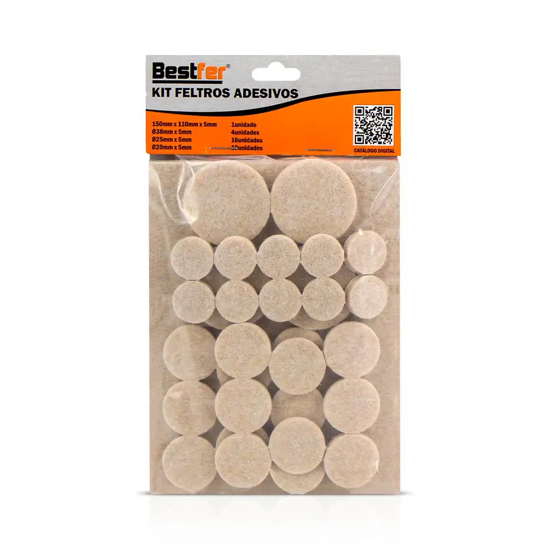 KIT FELTROS ADESIVOS 31 PEÇAS