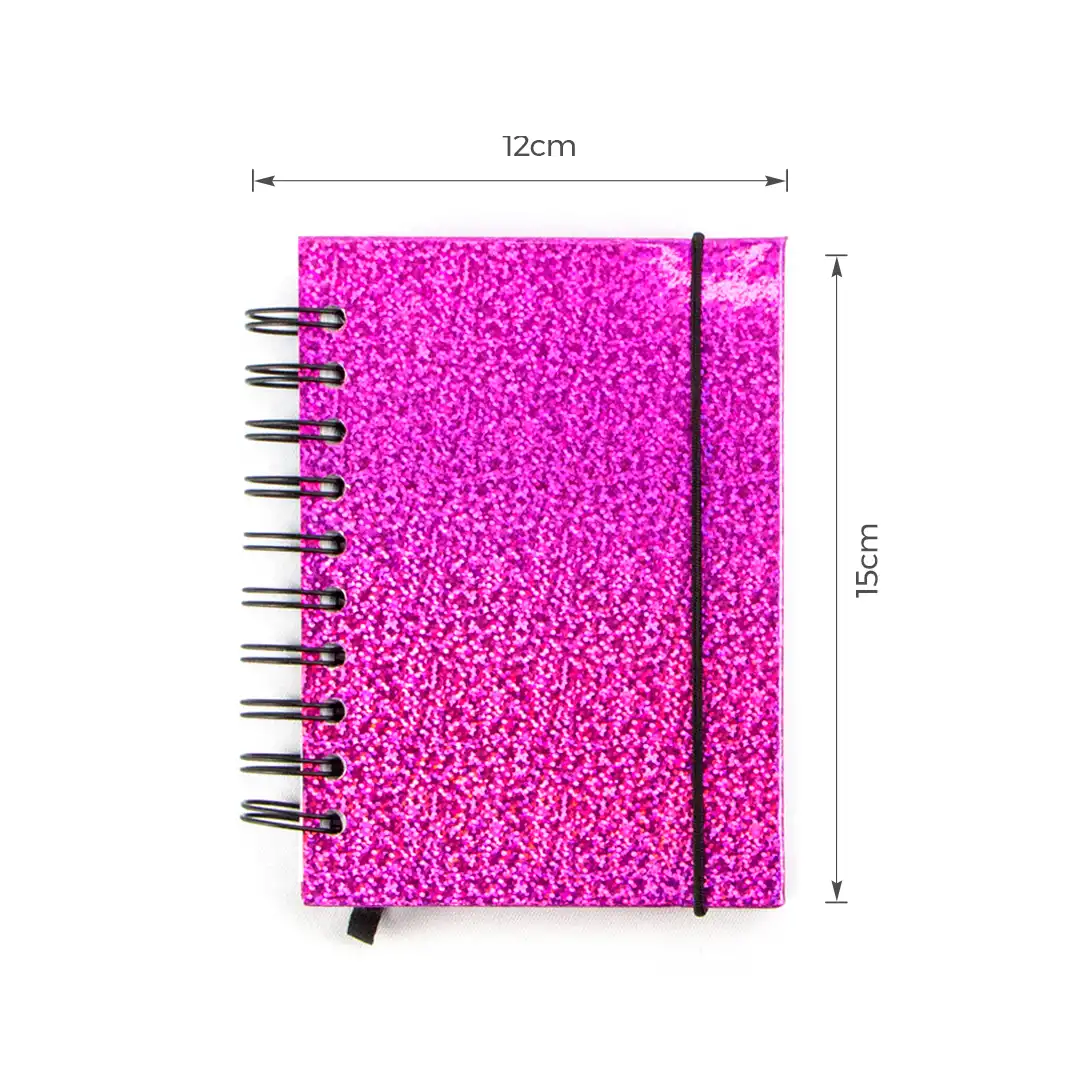 AGENDA ESPIRAL 2026 COM CAPA DURA E ELÁSTICO 11X15CM – SORTIDAS