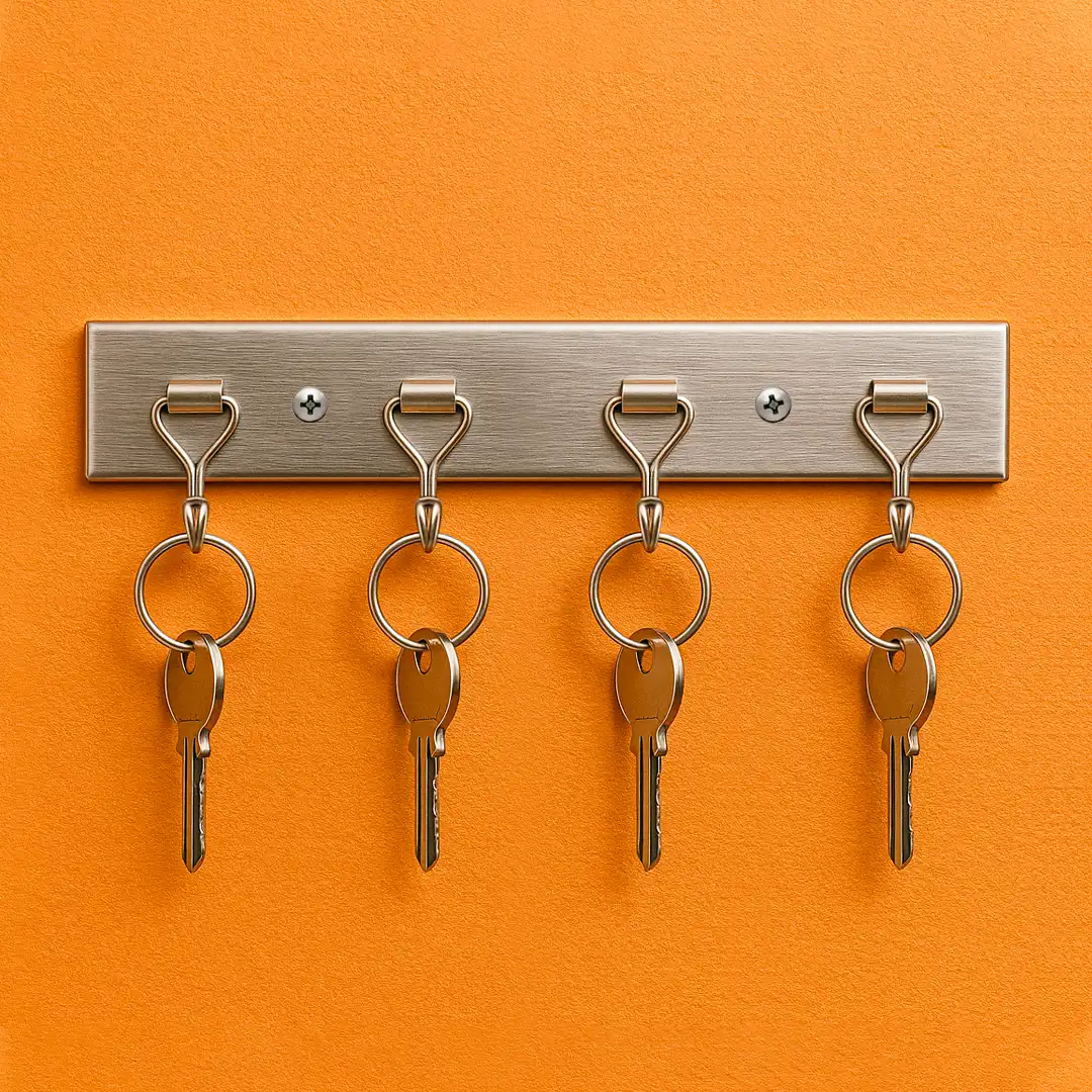 GANCHO METÁLICO DE PAREDE 4 SUPORTES – 23CM