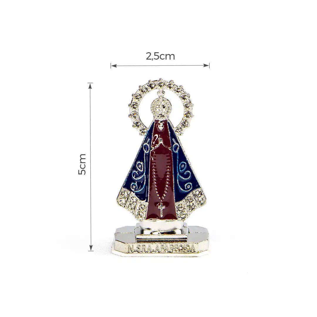 IMAGEM NOSSA SENHORA APARECIDA ADESIVA EM FERRO – KIT 12 UNIDADES