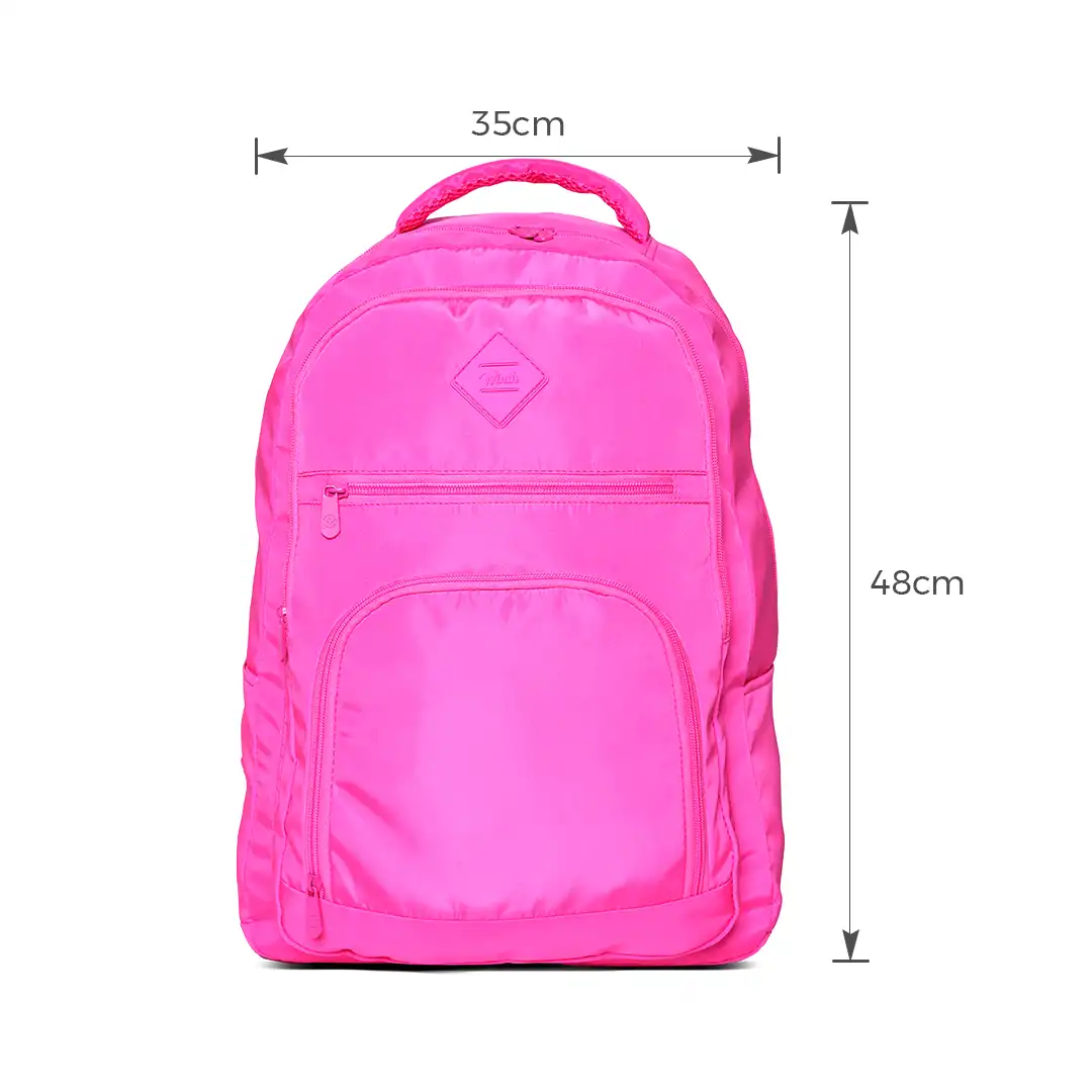MOCHILA DE TECIDO COM 2 BOLSOS 48X35CM ROSA