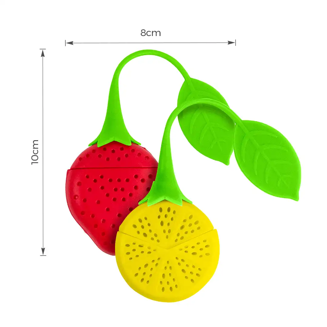 INFUSOR DE CHÁ EM SILICONE FORMATO FRUTA – SORTIDO