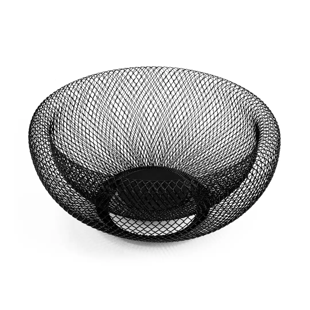 CENTRO DE MESA DECORATIVO EM AÇO ARAMADO PRETO 29CM