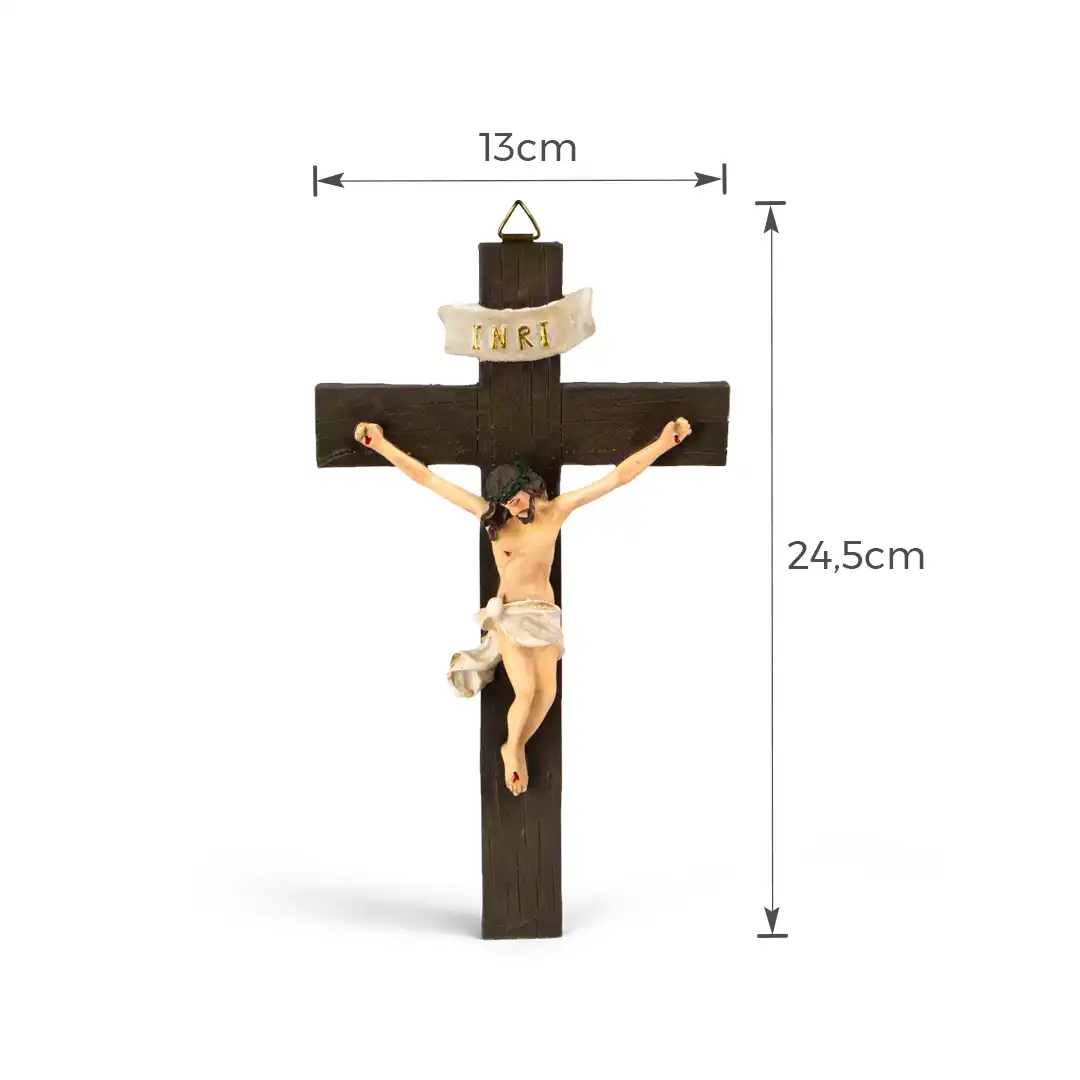 CRISTO CRUCIFIXO EM RESINA – IMAGEM DECORATIVA
