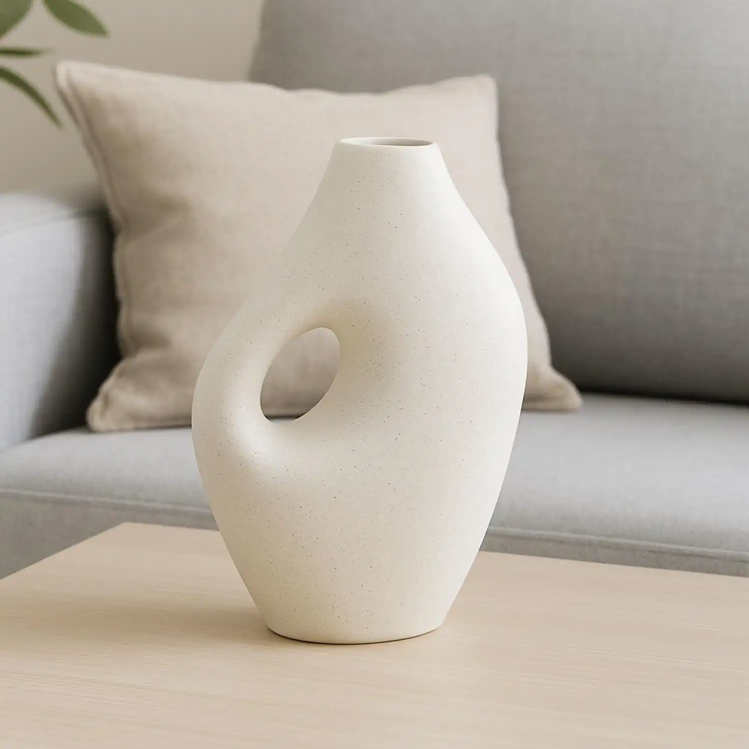 VASO PORCELANA DECORATIVO BRANCO