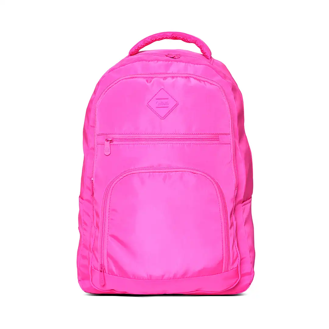 MOCHILA DE TECIDO COM 2 BOLSOS 48X35CM ROSA