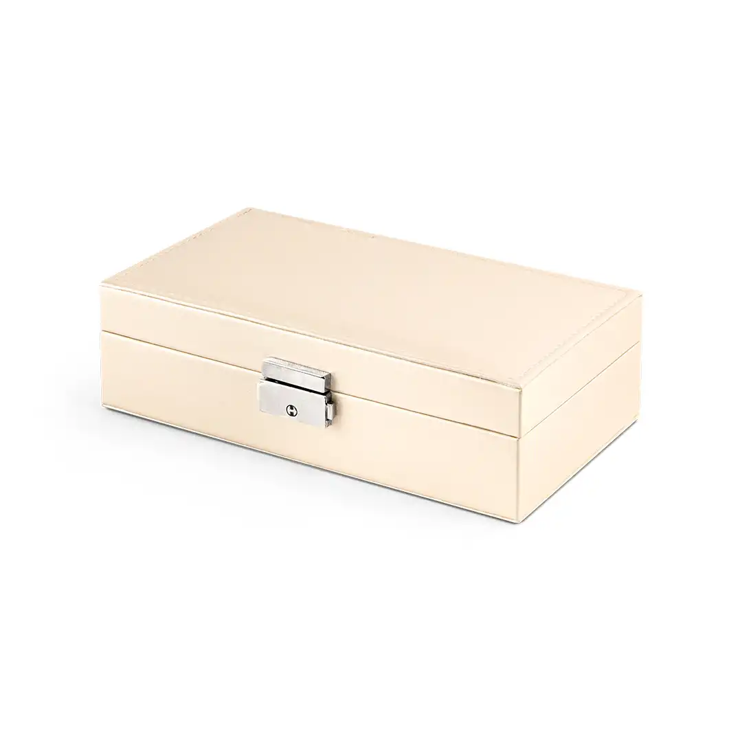 PORTA JOIAS ORGANIZADOR EM COURO ACETINADO – ELEGANTE E COMPACTO