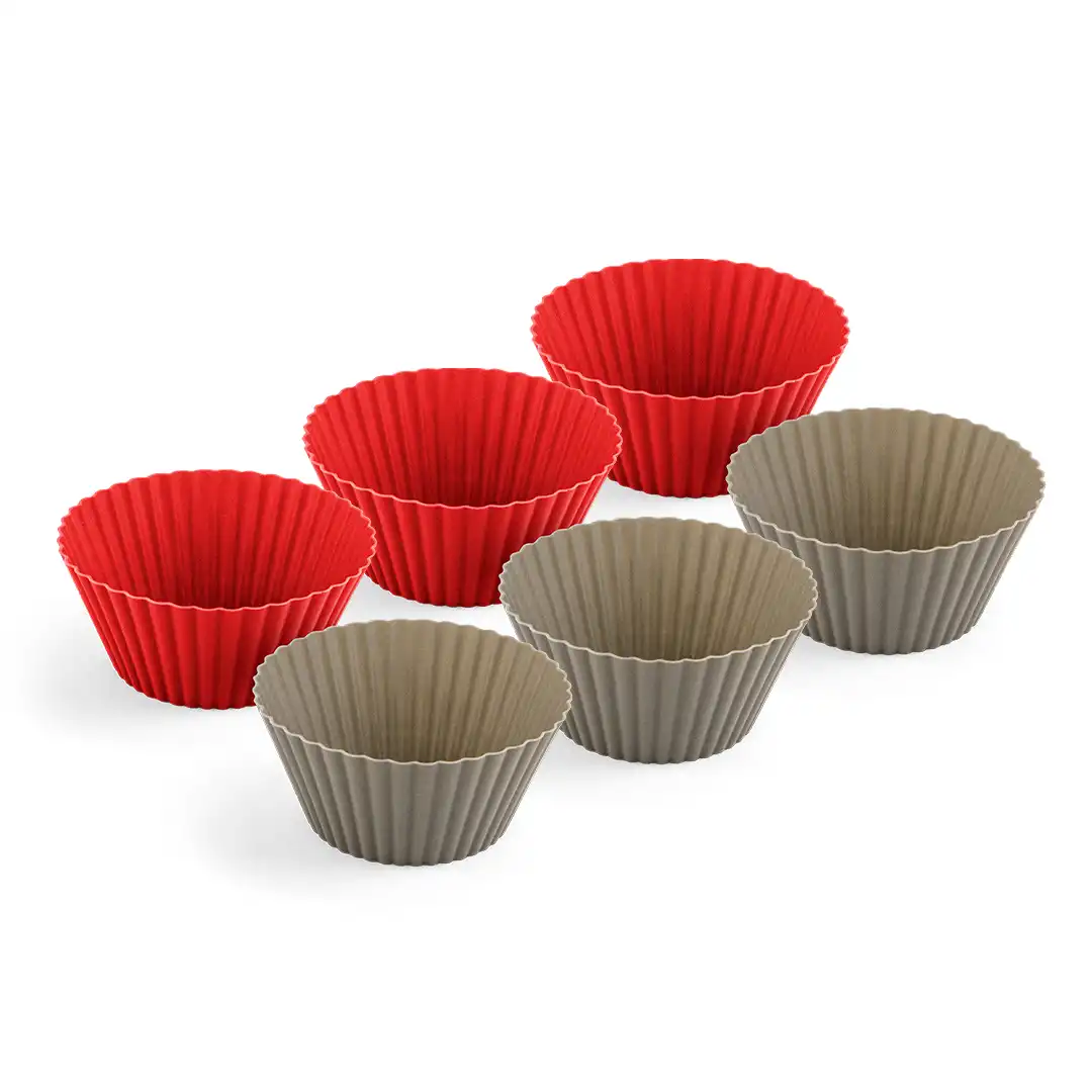 FORMINHAS PARA CUPCAKE DE SILICONE – KIT COM 6 UNIDADES