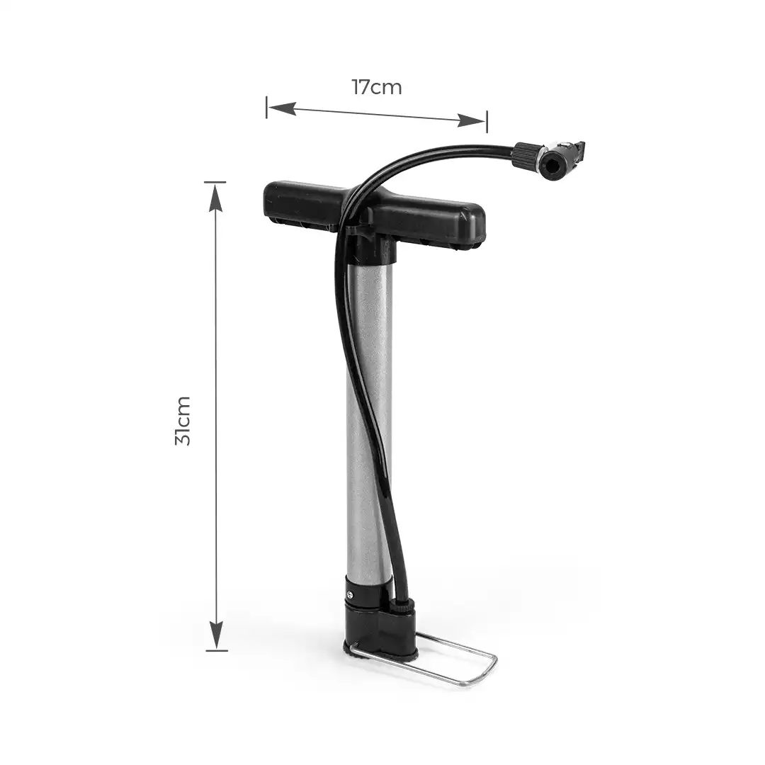 BOMBA DE AR MANUAL EM METAL 31CM – 140 PSI