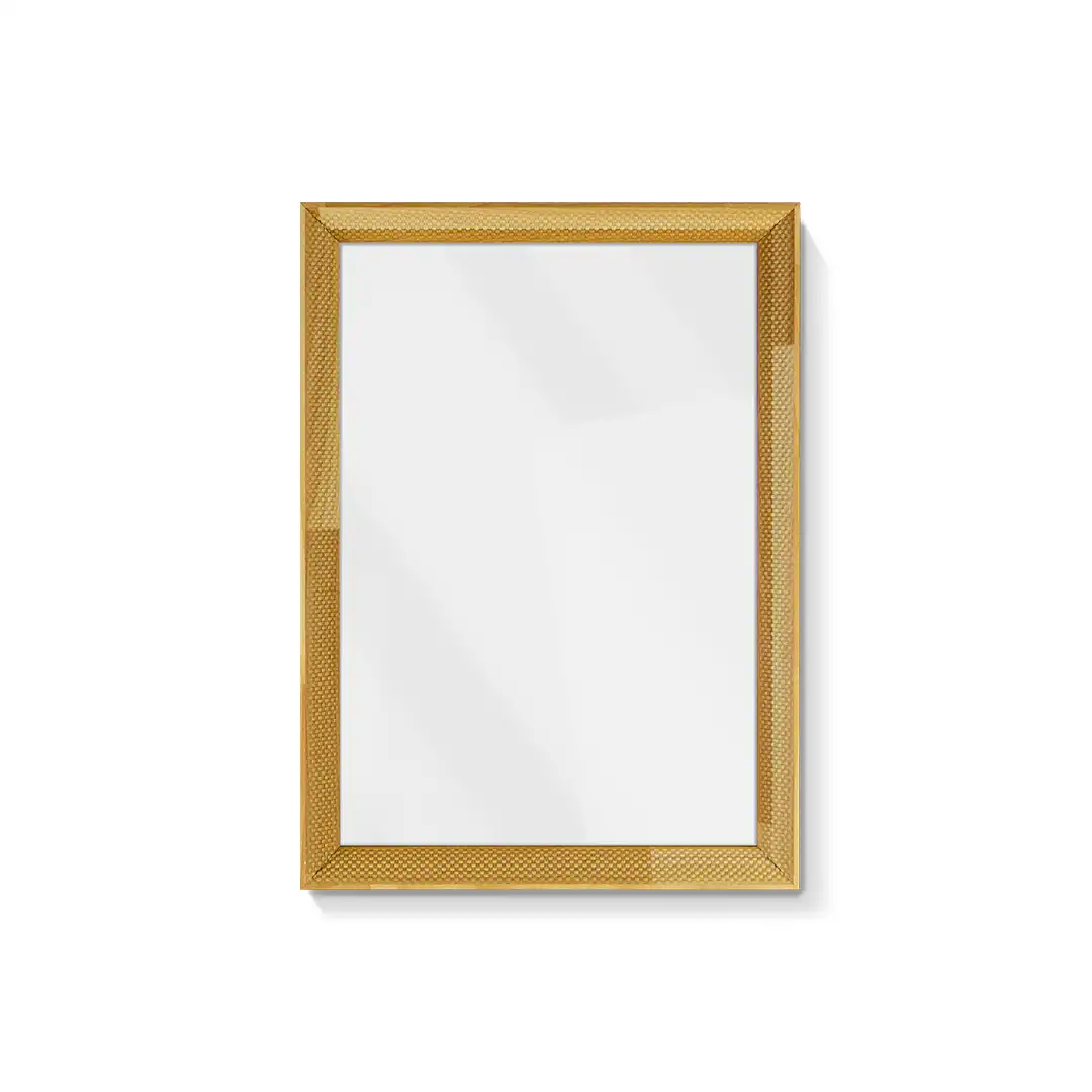 PORTA-RETRATO DECORATIVO A4 EM MDF MARROM CLARO COM PROTEÇÃO EM PLÁSTICO